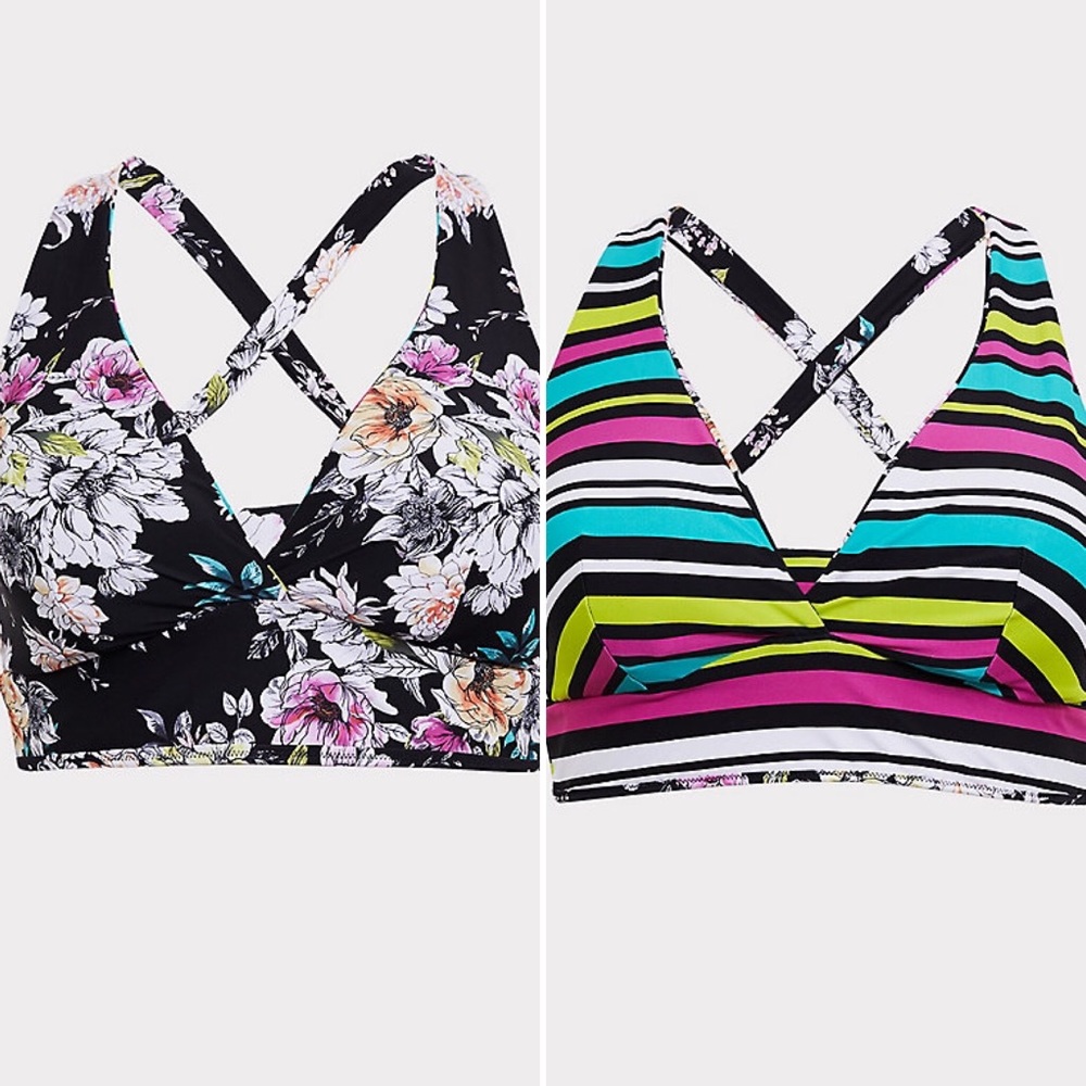 NWT reversible triangle bikini top
